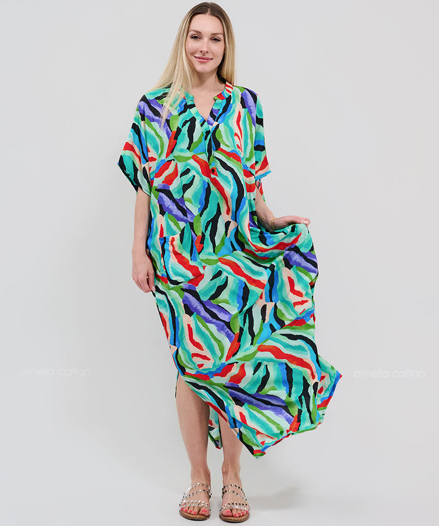 Kaftan Botânica — Capri | Gata Raposa™