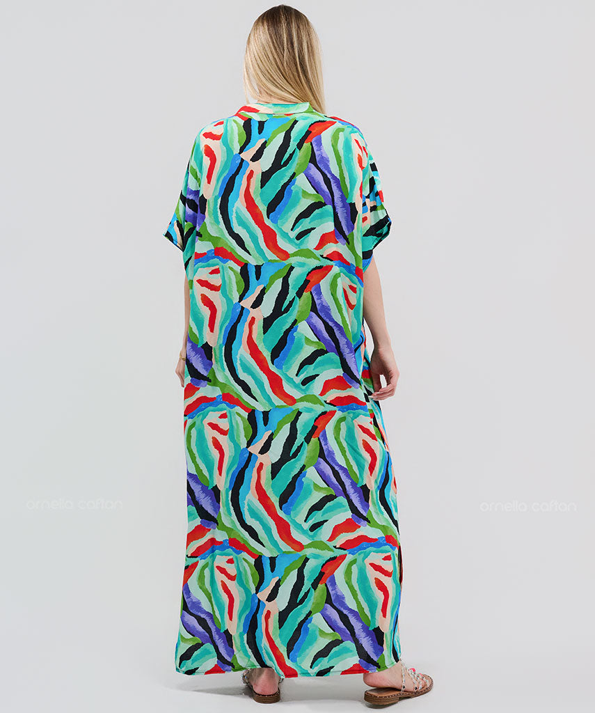 Kaftan Botânica — Capri | Gata Raposa™