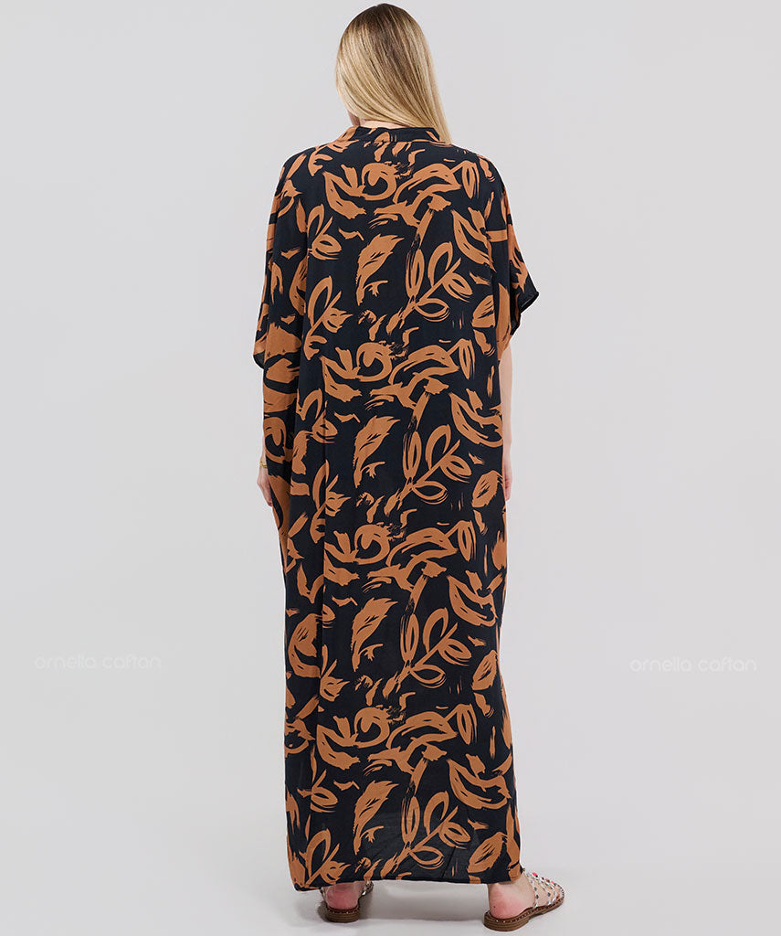 Kaftan Botânica — Âmbar | Gata Raposa™