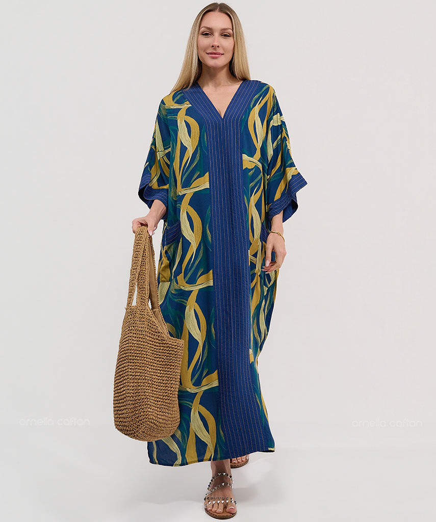 Kaftan Botânica — Esmeralda | Gata Raposa™