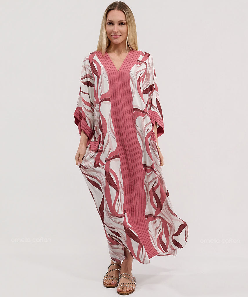 Kaftan Botânica — Peônia | Gata Raposa™