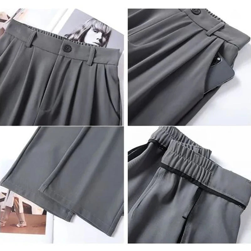 Calça feminina Odessa de alfaiataria em chiffon