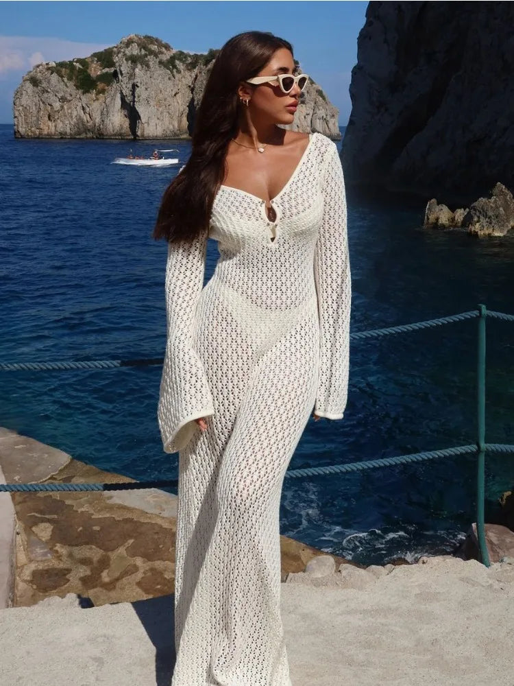Vestido Longo de Praia Paraty — Sensualidade Elegante para Dias de Sol