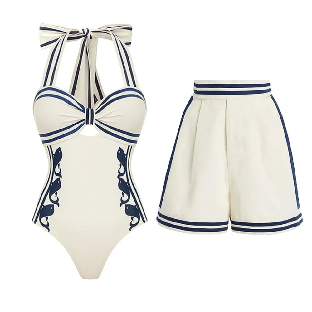 Conjunto Navy | Coleção Clássicos ✨ | HOTPANTS OU MAIÔ? SHORT OU SAIA? Os Dois ✨