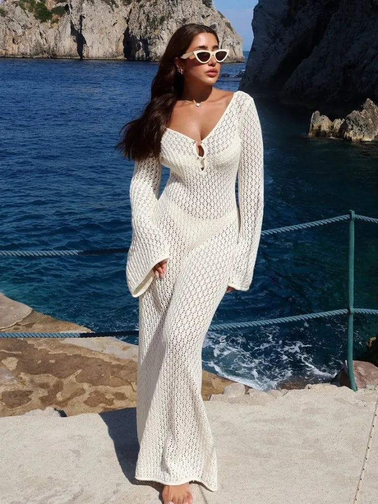 Vestido Longo de Praia Paraty — Sensualidade Elegante para Dias de Sol