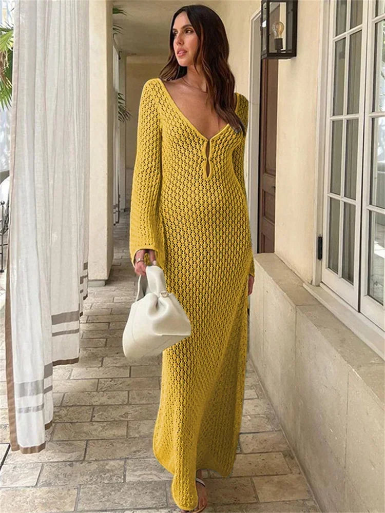 Vestido Longo de Praia Paraty — Sensualidade Elegante para Dias de Sol