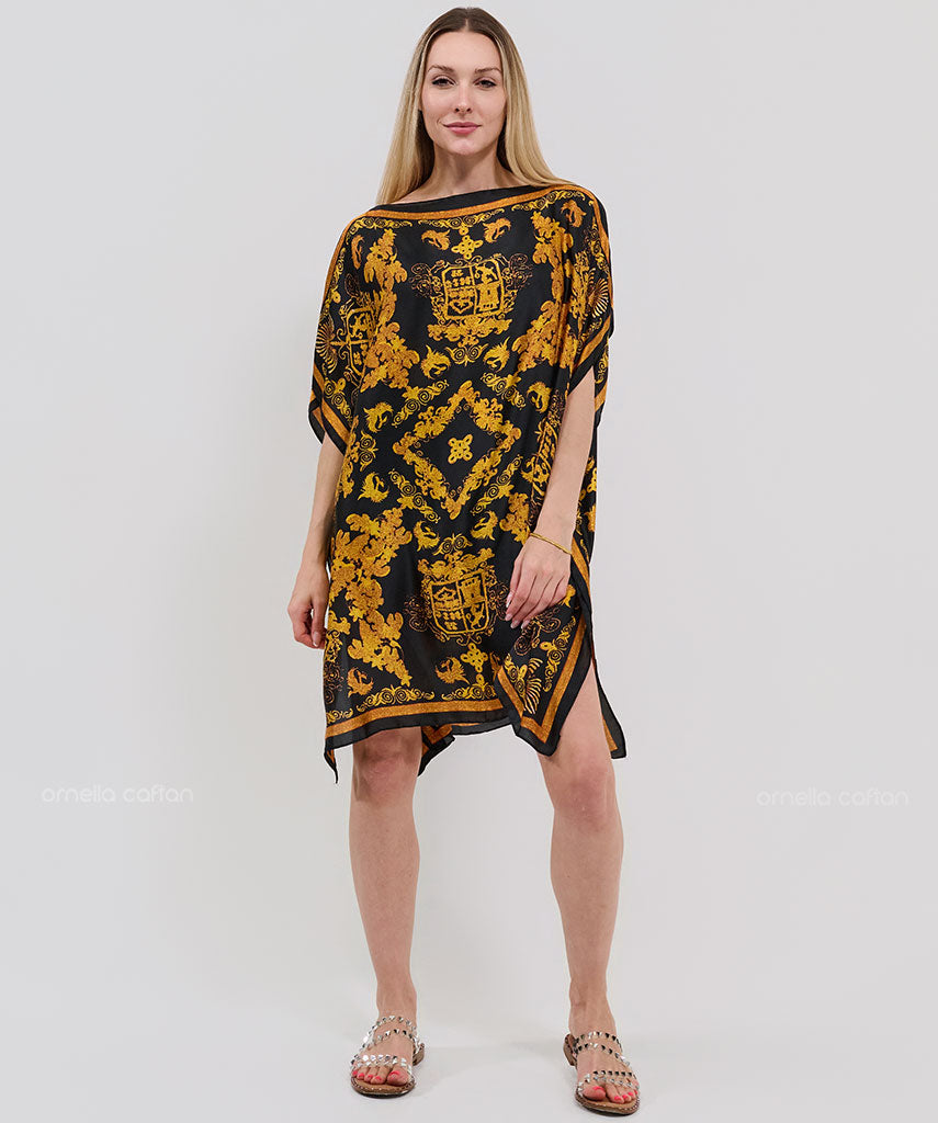 Kaftan Riviera — Noir | Gata Raposa™