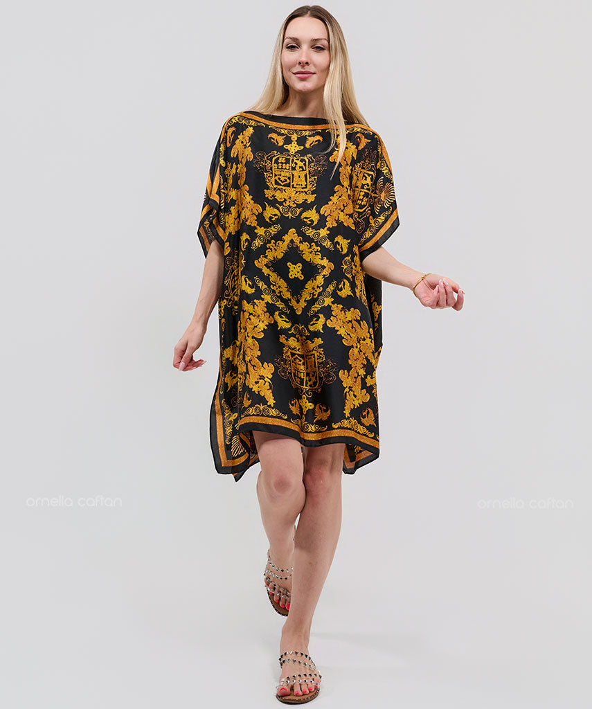 Kaftan Riviera — Noir | Gata Raposa™
