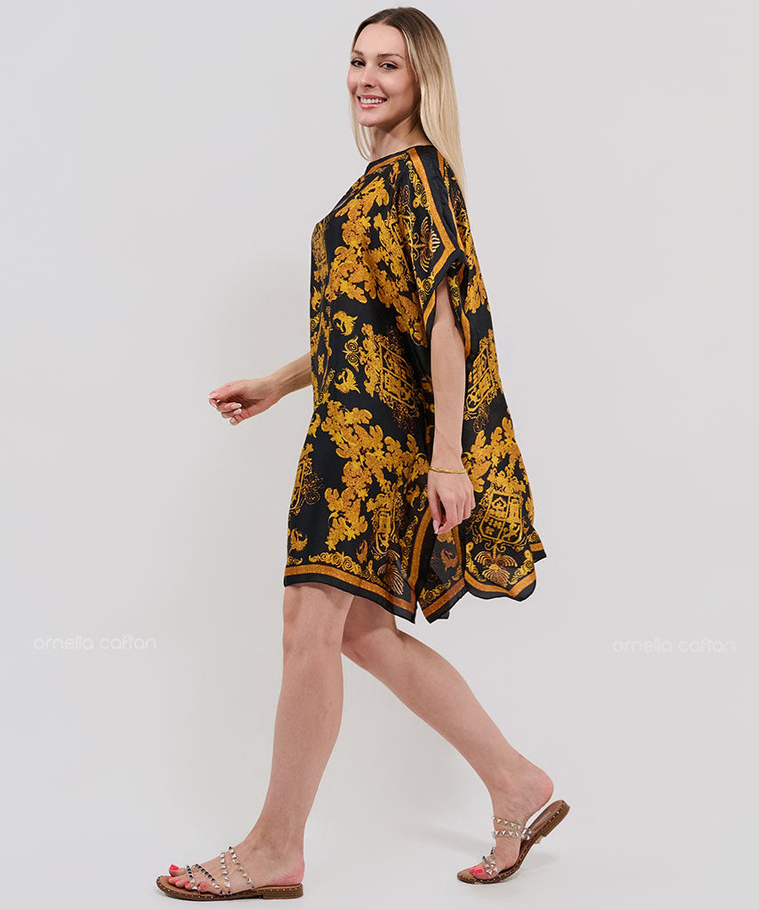 Kaftan Riviera — Noir | Gata Raposa™