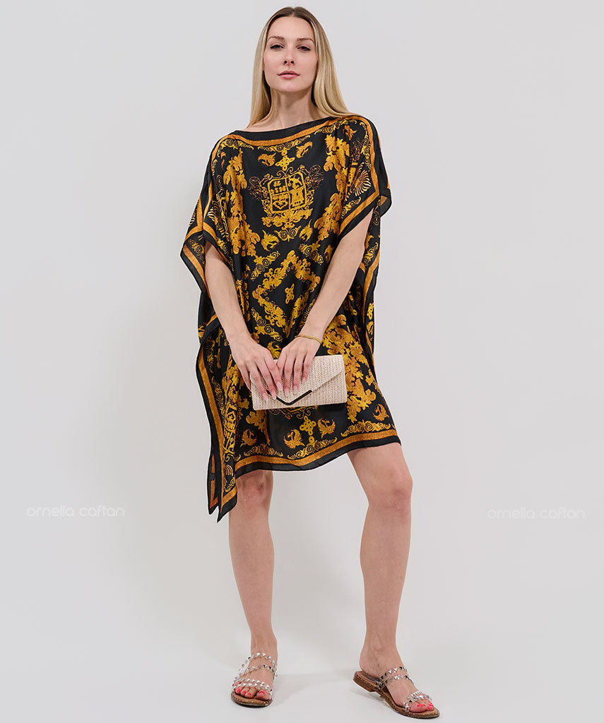 Kaftan Riviera — Noir | Gata Raposa™