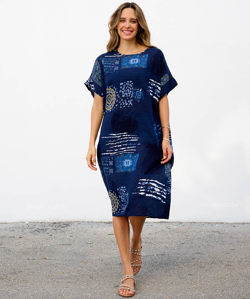 Kaftan Saara — Safira | Gata Raposa™