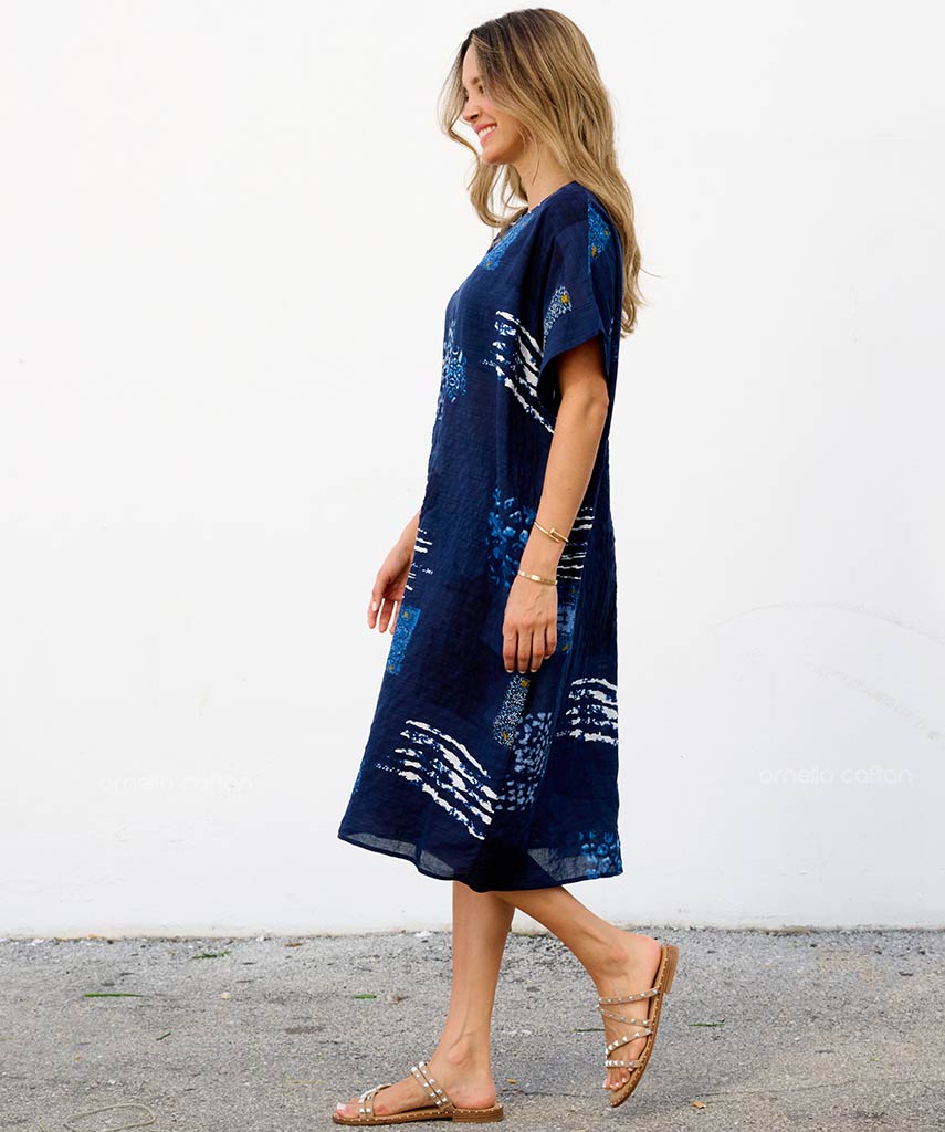 Kaftan Saara — Safira | Gata Raposa™