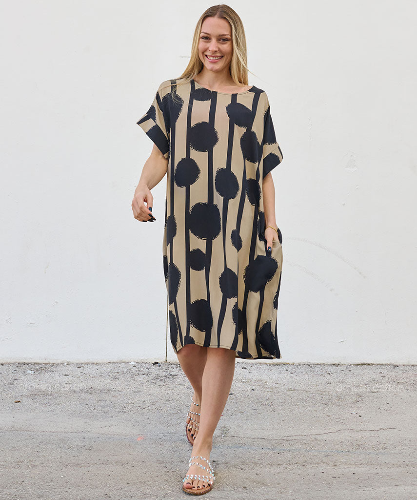 Kaftan Saara — Ébano | Gata Raposa™