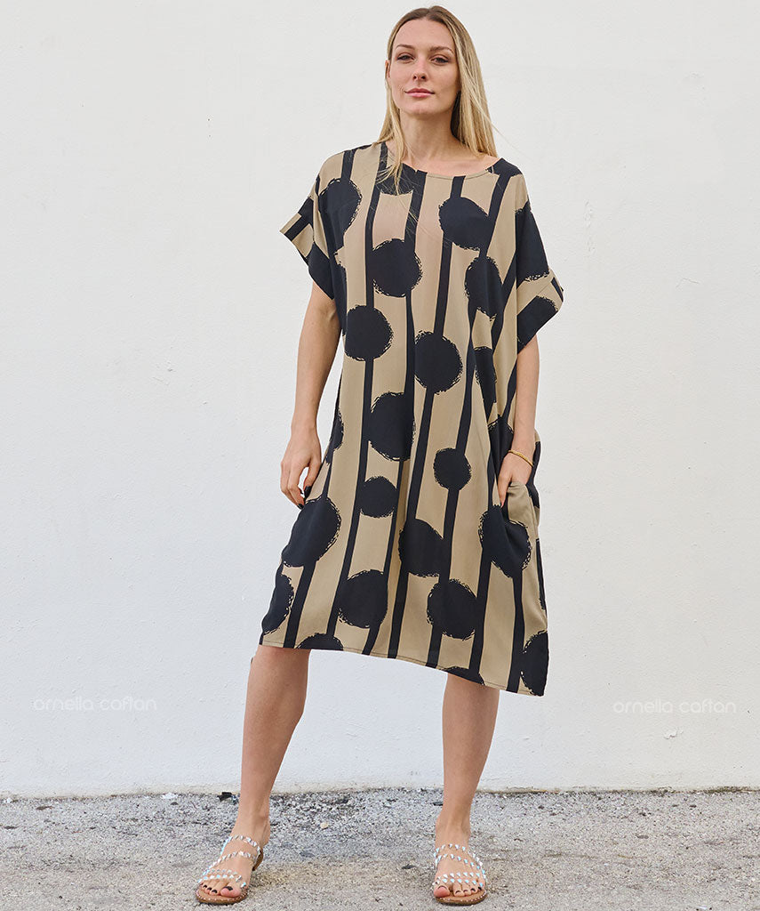 Kaftan Saara — Ébano | Gata Raposa™