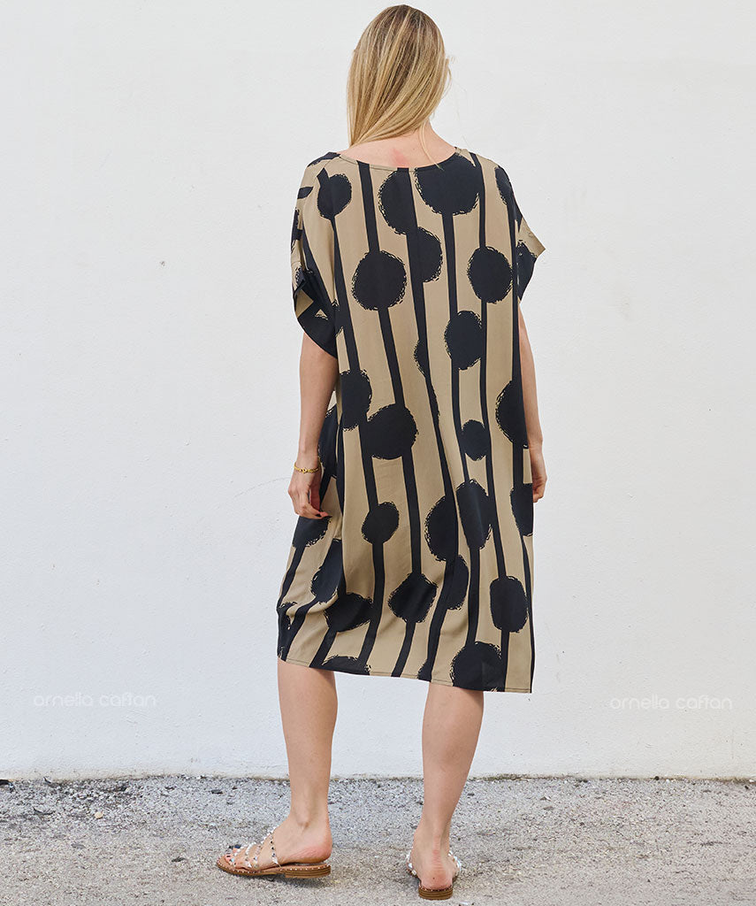 Kaftan Saara — Ébano | Gata Raposa™