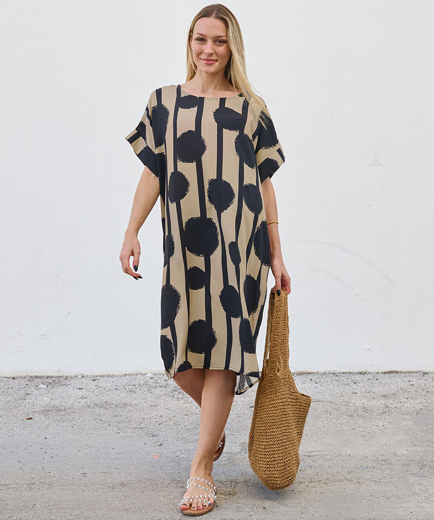 Kaftan Saara — Ébano | Gata Raposa™