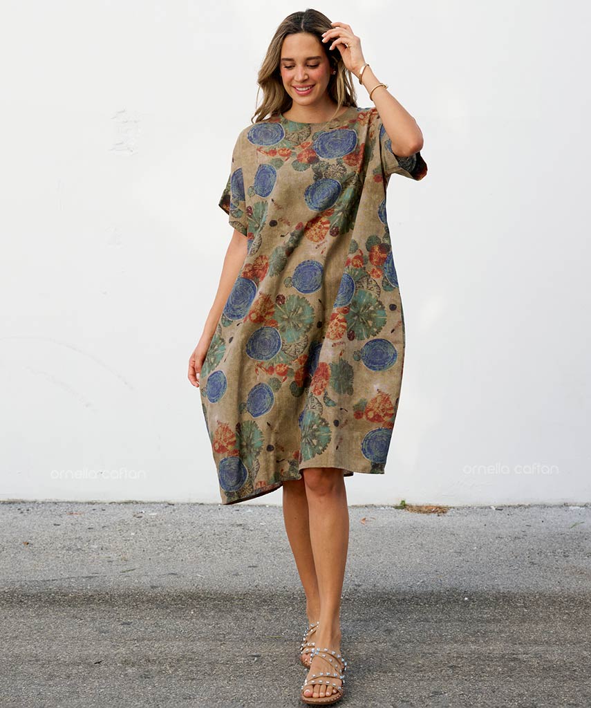 Kaftan Saara — Oliva | Gata Raposa™