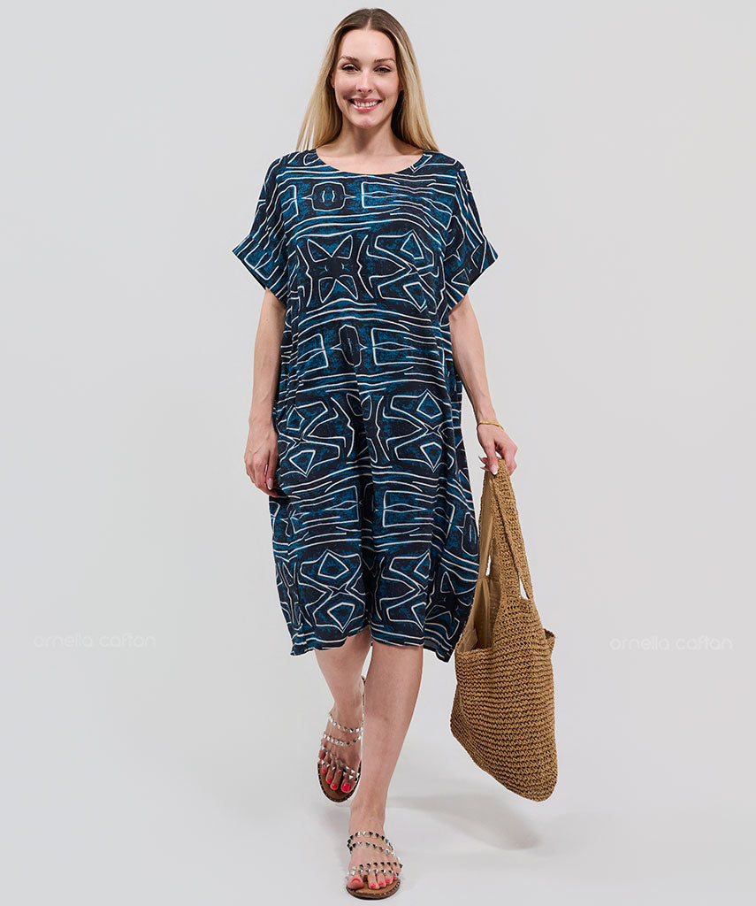 Kaftan Saara — Navy | Gata Raposa™