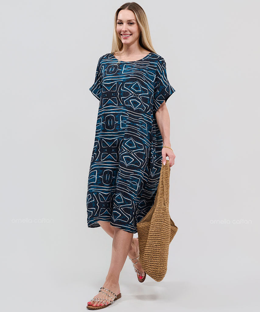 Kaftan Saara — Navy | Gata Raposa™