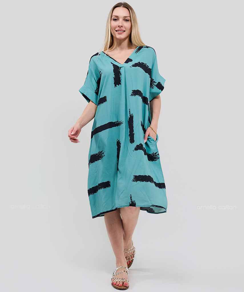 Kaftan Saara — Lagoon | Gata Raposa™