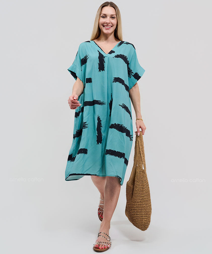 Kaftan Saara — Lagoon | Gata Raposa™