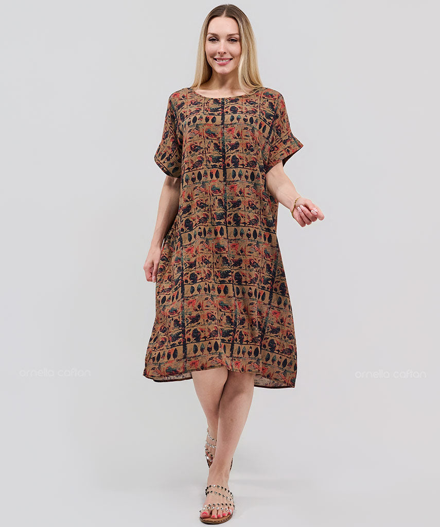 Kaftan Saara — Coral | Gata Raposa™