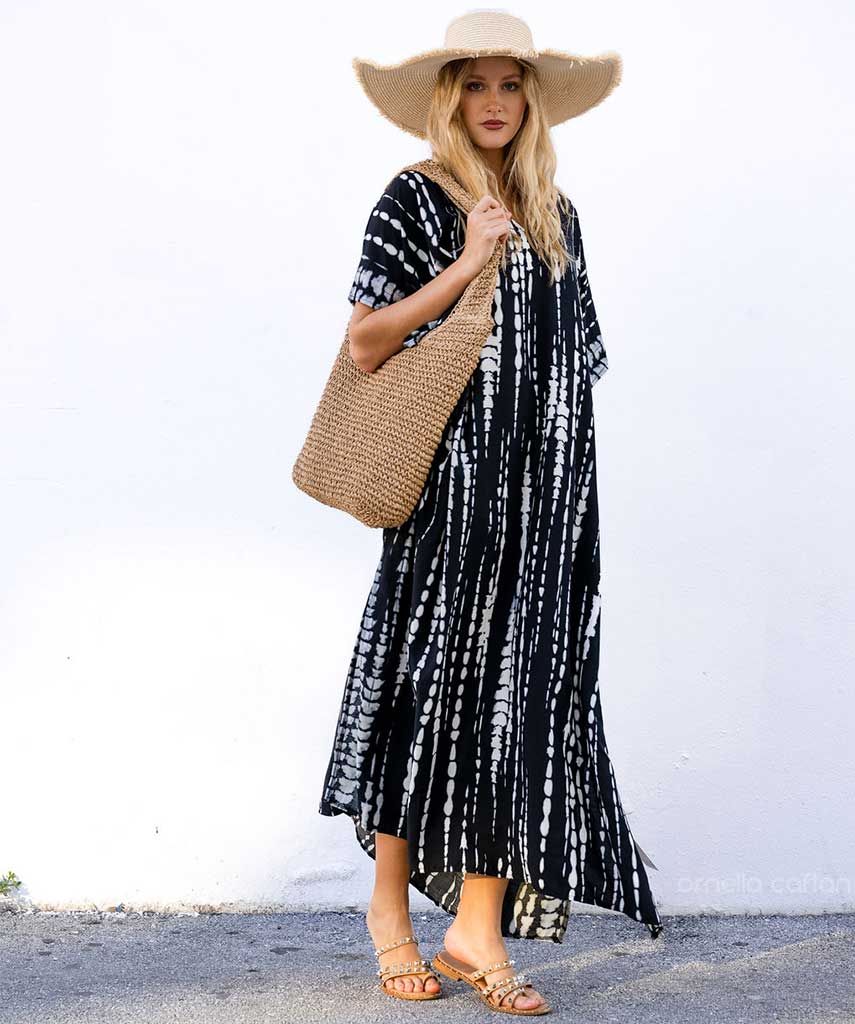 Kaftans Maví  – Jade Noir | Gata Raposa™