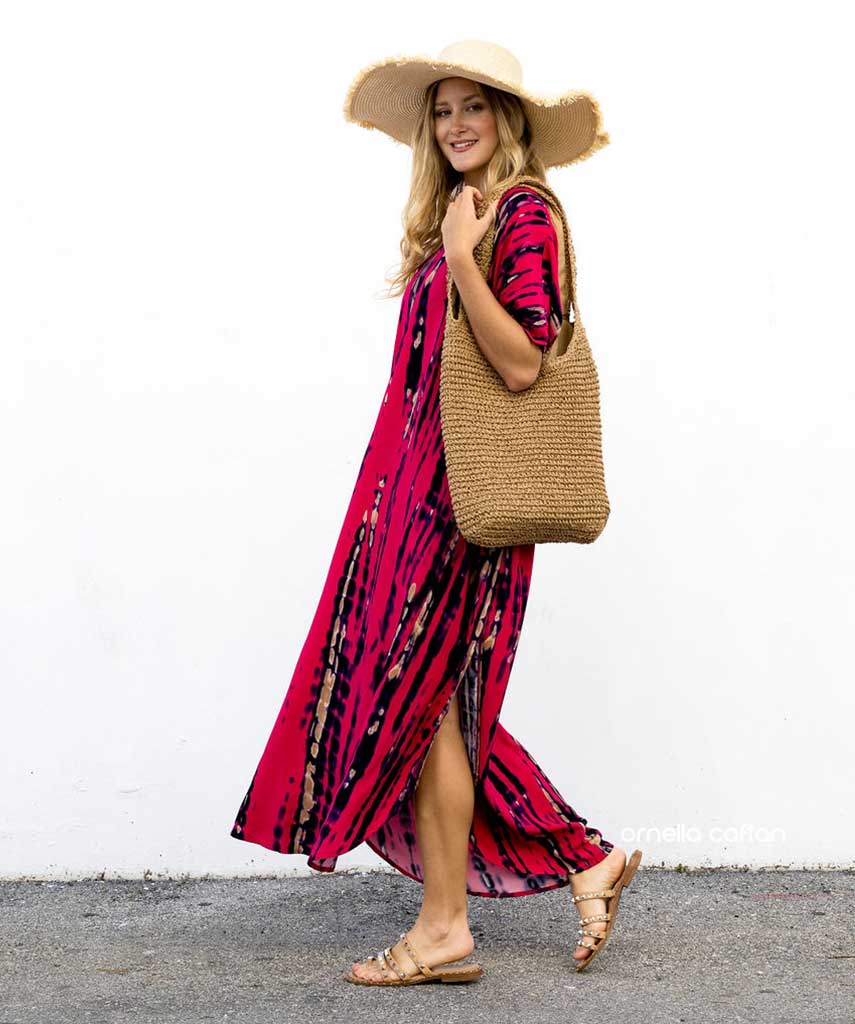 Kaftans Maví  – Coral | Gata Raposa™