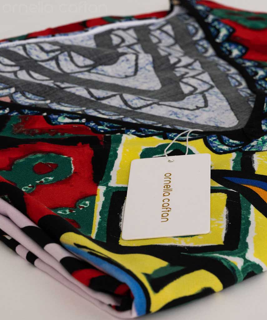 Kaftan Vibrações - Mediterrâneo | Gata Raposa™