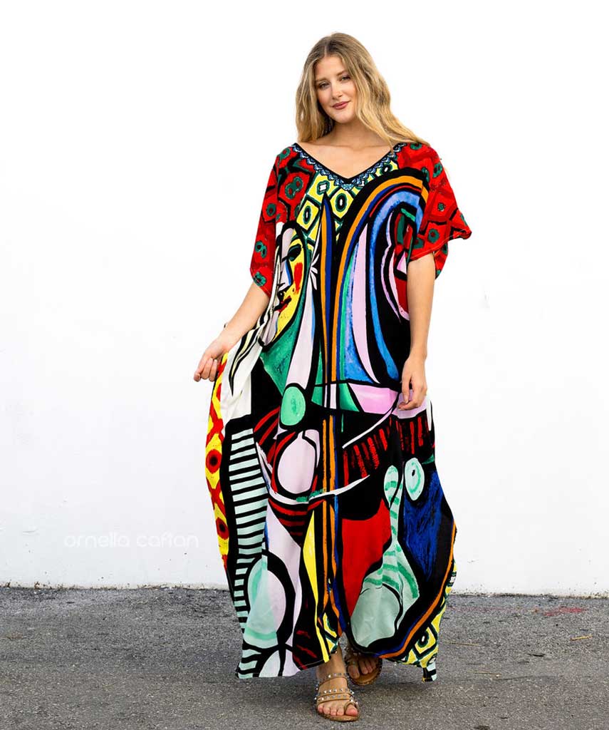 Kaftan Vibrações - Mediterrâneo | Gata Raposa™